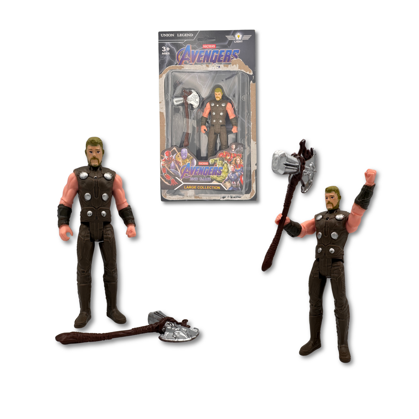 Haizol Action Figure Toy 6-Pack, Iron Man, 6-inch Figures, Spider-Man, Captain America, For Kids Ages 4 and Up