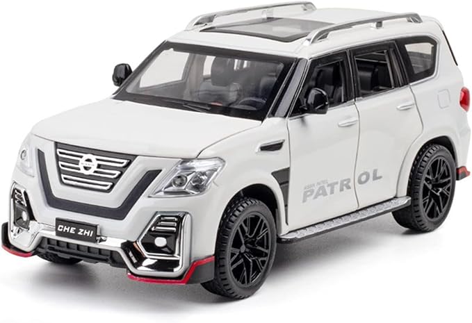 1:24 Nissan Patrol Diecast Car Model Pullback with light, sound & Smoke
