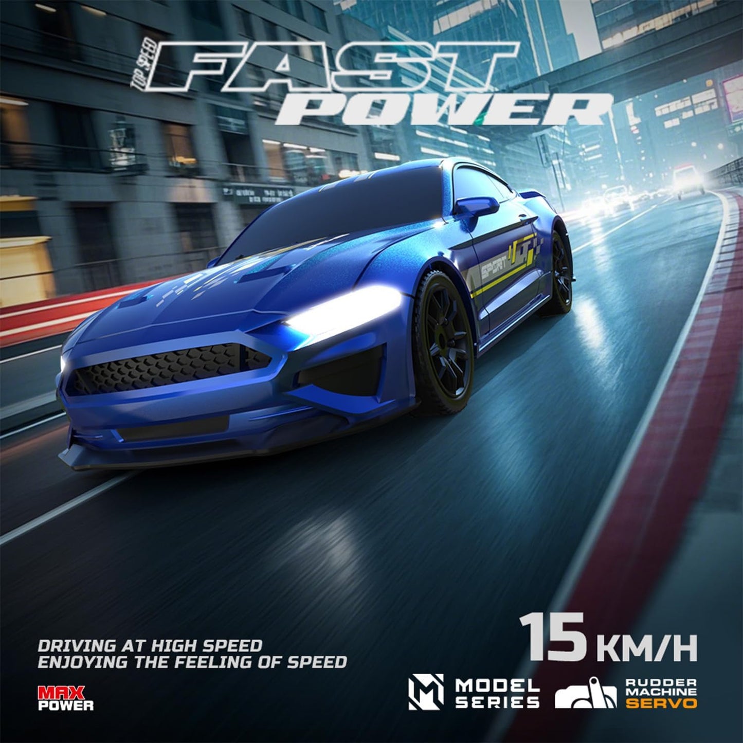 Haizol Dodge Charger Mini RC Drift Car 1:43 Scale with Gyro Full Proportional RTR 2.4Ghz Remote Control with RGB Lights