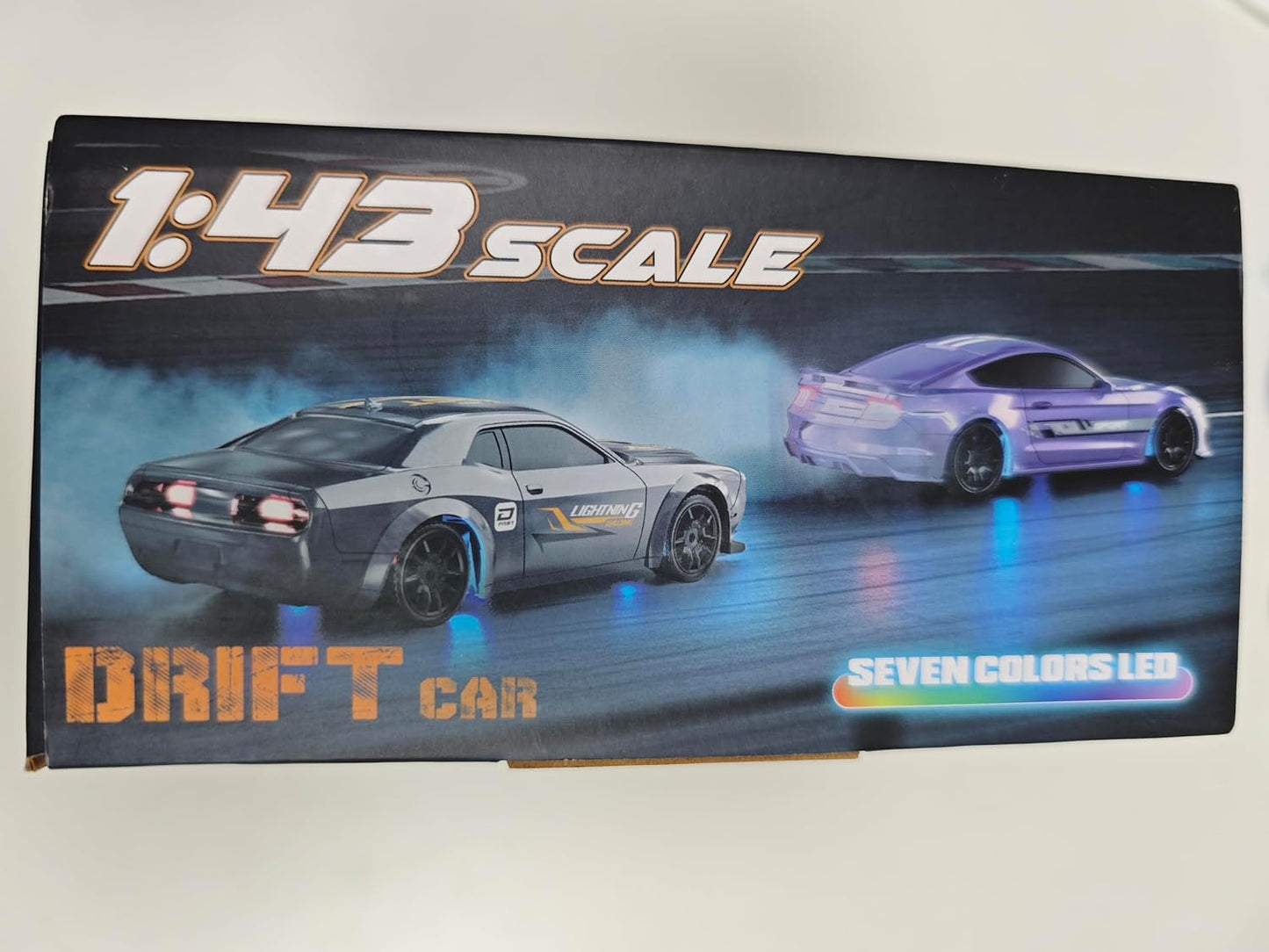 Haizol Dodge Charger Mini RC Drift Car 1:43 Scale with Gyro Full Proportional RTR 2.4Ghz Remote Control with RGB Lights