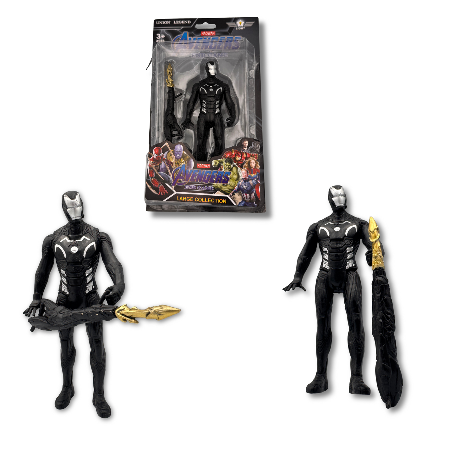 Haizol Action Figure Toy 6-Pack, Iron Man, 6-inch Figures, Spider-Man, Captain America, For Kids Ages 4 and Up