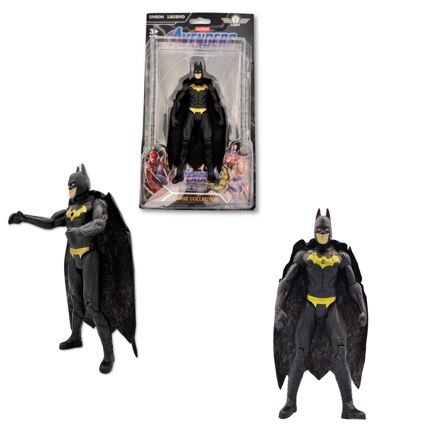 Haizol Action Figure Toy 3-Pack, Iron Man, 6-inch Figures, Spider-Man, Captain America, For Kids Ages 4 and Up