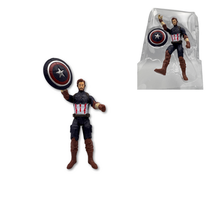 Haizol Action Figure Toy 6-Pack, Iron Man, 6-inch Figures, Spider-Man, Captain America, For Kids Ages 4 and Up