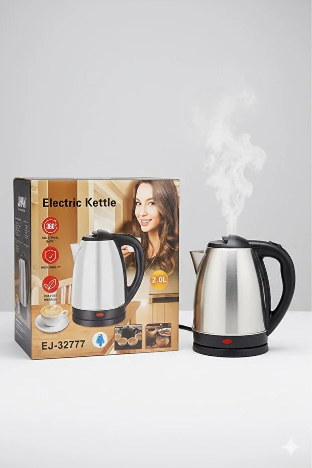 generic Electric Kettle, 2L Stainless Steel Tea Kettle, Water Warmer With Auto Shut Off And Boil Dry Protection Tech, BPA Free Cordless Water Boiler For Coffee, Tea, Beverages