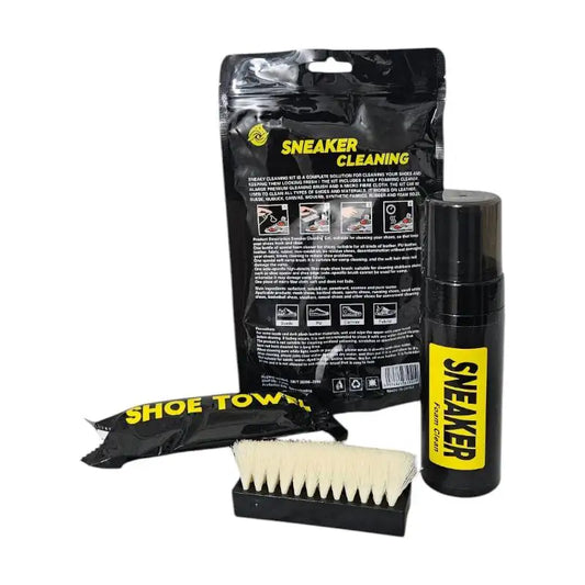 Sneaker Cleaner Foam Kit Shoe Cleaning Set with Microfiber Cloth & Brush Perfect for Suede – Canvas – PU & Fabric Shoes