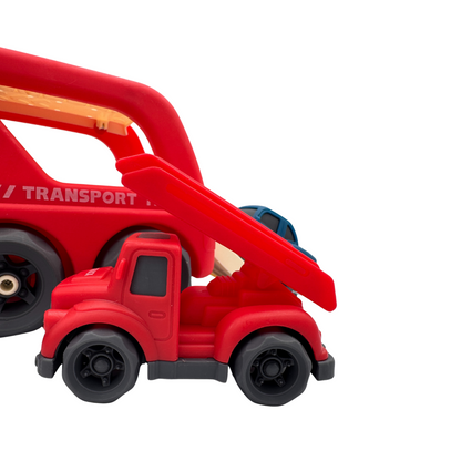 Haizol Toddler Carrier Truck Transport Vehicles Toys - 5 in 1,Lights and Music Kids Toy Cars for Toddlers 1-3