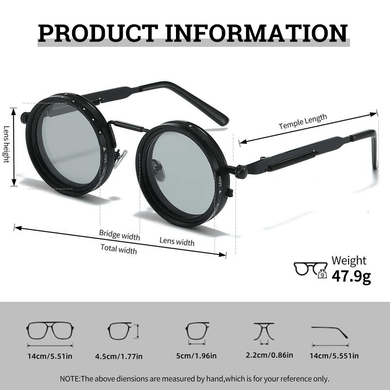 Adjustable Rounded  Lenses Retro Sunglasses