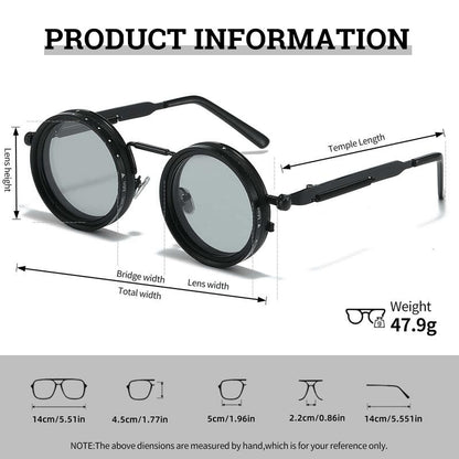 Adjustable Rounded  Lenses Retro Sunglasses