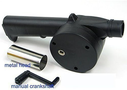 Portable Hand Crank Air Blower Fan for Charcoal Grill BBQ Campfire Fireplace