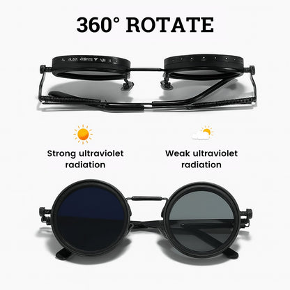 Adjustable Rounded  Lenses Retro Sunglasses