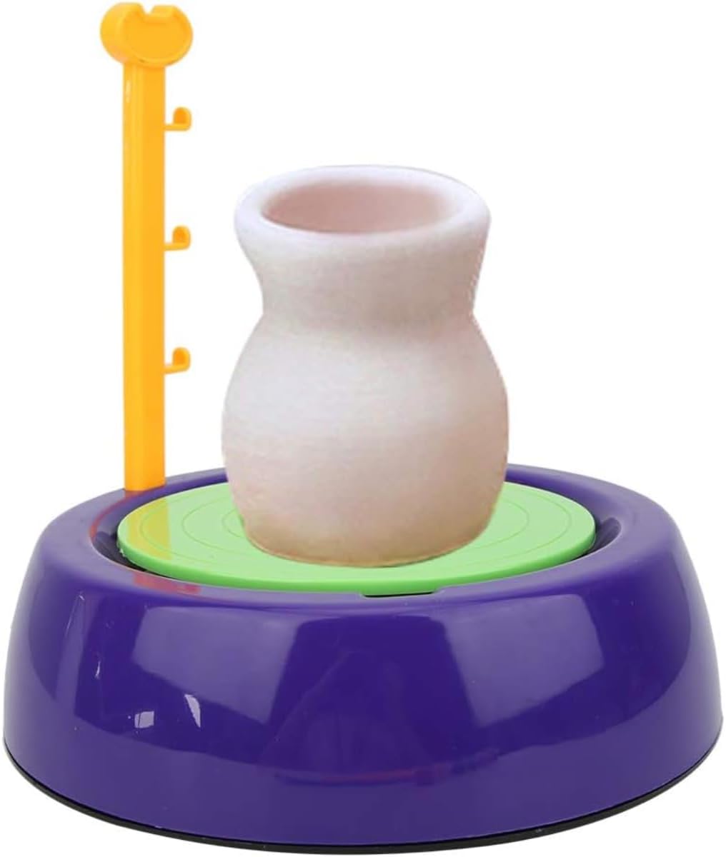 Kids Electric Pottery Wheel Kit, Complete DIY Clay Craft Studio with Air-Dry Clay, Tools, and Mini Pottery Machine, Educational Art Toy for Children, for Ages 8+, Home