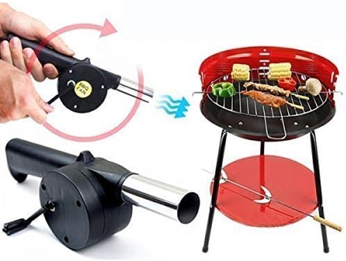 Portable Hand Crank Air Blower Fan for Charcoal Grill BBQ Campfire Fireplace