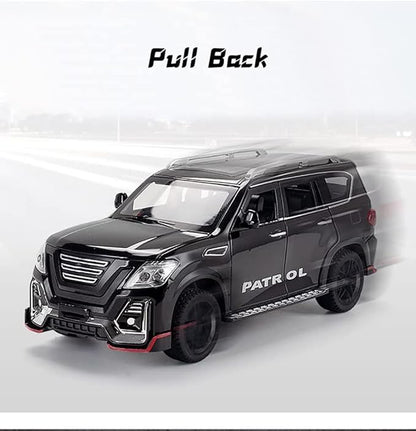 1:24  Nissan Patrol Diecast Car Model Pullback with light, sound & Smoke