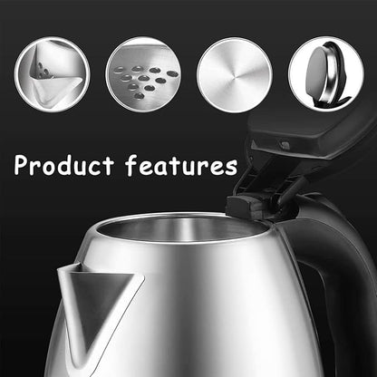 generic Electric Kettle, 2L Stainless Steel Tea Kettle, Water Warmer With Auto Shut Off And Boil Dry Protection Tech, BPA Free Cordless Water Boiler For Coffee, Tea, Beverages