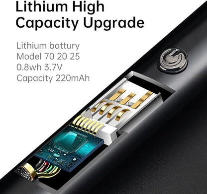 Electric Arc Lighter, Plasma Lighter Flameless Rechargeable USb Lighter Wind & Weatherproof Lighter For Kitchen, Barbecue, Candles, Fireworks, Gas Stove, Black,