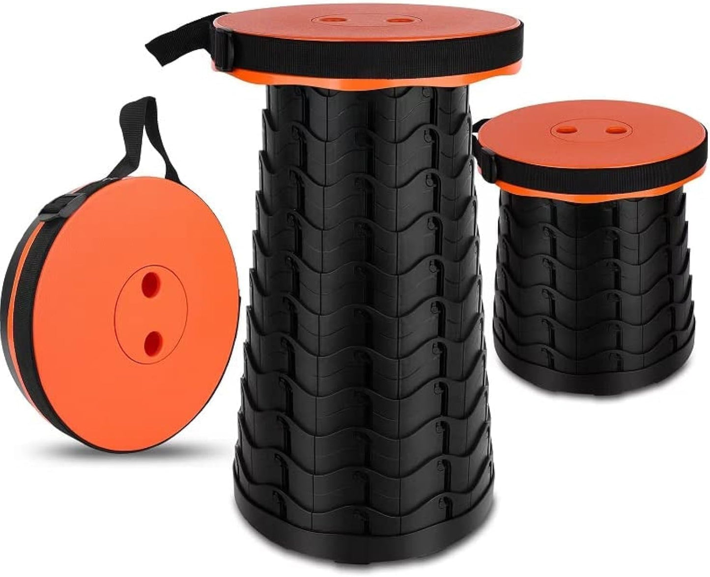 Portable Chair Folding Stool,Retractable Telescopic Camping Stools Lightweight Sturdy Seat Adjustable Collapsible(Blue)