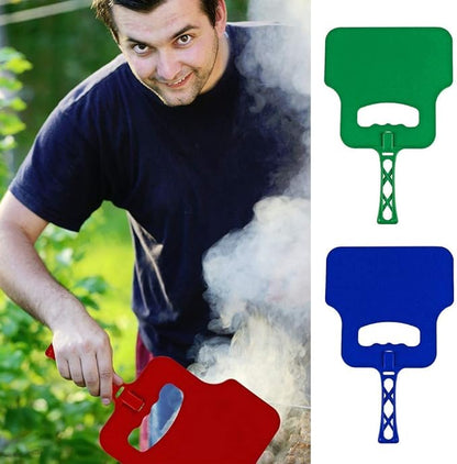 Plastic Heat Resistant Barbecue Manual Hand Fan BBQ Flame Blower for Outdoor Picnic, 3 -Pieces