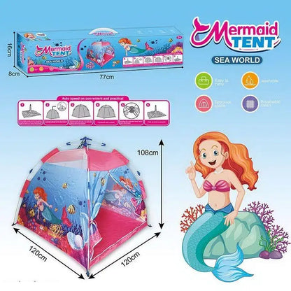 Mermaid Tent , Mermaid Outdoor & Indoor Tent for Kids  120*120*108 CM
