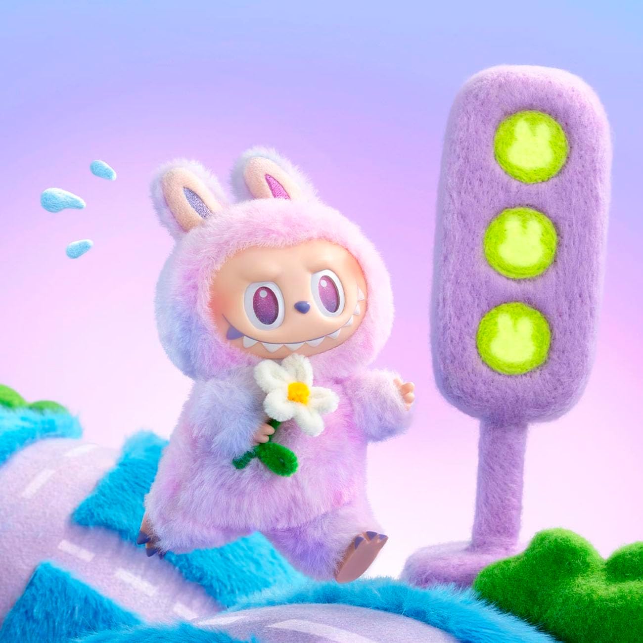 عبوة واحدة من LABUBU The Monsters - Tasty Macarons علبة من الفينيل ذات وجه أعمى 
