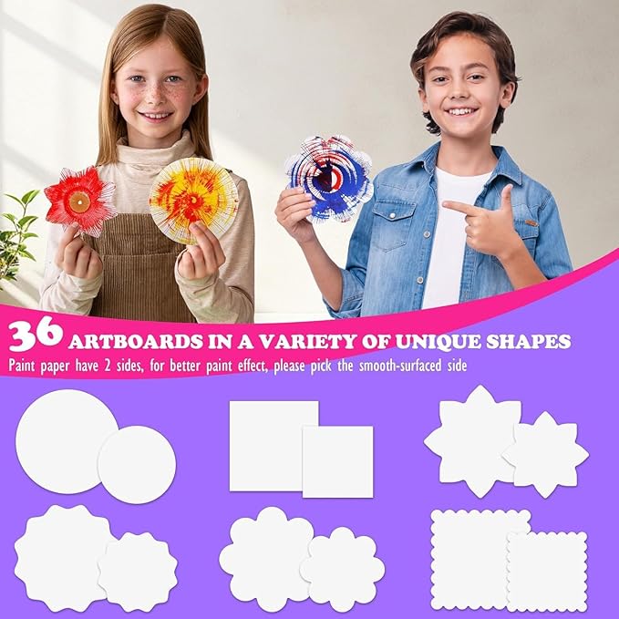 Paint Spin Art Machine Kit for Kids - Easter Arts & Crafts for Boys & Girls Ages 6+ Creative Spinner Toy Set with Paints, Artboards & Brushes - Fun Birthday Gift Idea