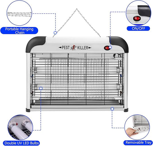 Electronic Insect Killer, Bug Zapper, Fly Zapper, Mosquito Killer-indoor home plug in, Professional insect killer Lamp for Home, Office, Restaurant and Hotels.