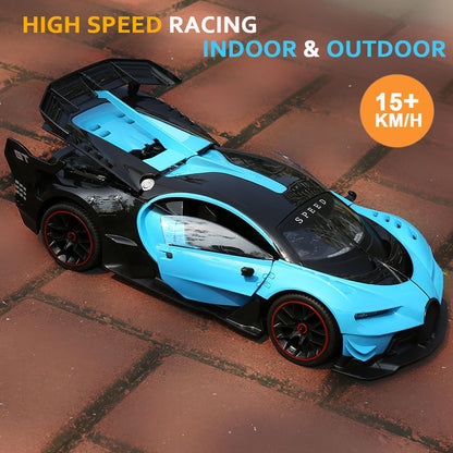 Haizol DIVO Remote Control Car for Boys Girls, 1:14 Scale 15Km/h Fast RC Race Cars with Open Door With Front and Rear Lights 2.4Ghz