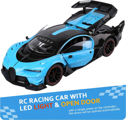 Haizol DIVO Remote Control Car for Boys Girls, 1:14 Scale 15Km/h Fast RC Race Cars with Open Door With Front and Rear Lights 2.4Ghz