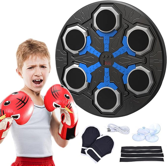 Music Boxing Machine, Bluetooth Music Boxing, Smart Music Boxing Machine, Boxing Machine with Boxing Gloves, Wall Mounted Boxing Machine, Boxing Training Equipment for Adults and Children