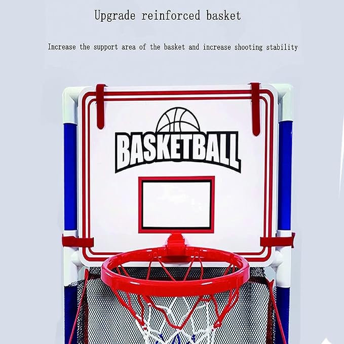 Kids Arcade Basketball Game, Indoor Basketball Hoop Set Mini Basketball Shooting Game Basketball Hoop with Inflatable Ball Indoor Sports Shooting System for Boys and Girls Over 3 Years Old