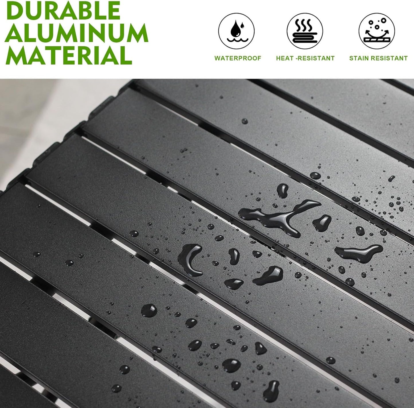 Outdoor Camping Folding Table，Lightweight Folding Table with Aluminum Table Top and Carry Bag, Easy to Carry, Perfect for Outdoor, Picnic, Cooking, Beach, Hiking, Fishing（95×57×50cm）