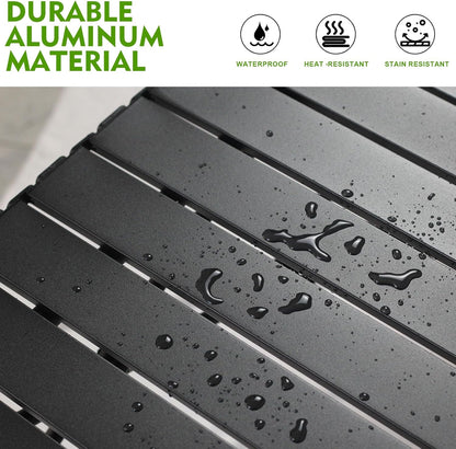 Outdoor Camping Folding Table，Lightweight Folding Table with Aluminum Table Top and Carry Bag, Easy to Carry, Perfect for Outdoor, Picnic, Cooking, Beach, Hiking, Fishing（95×57×50cm）