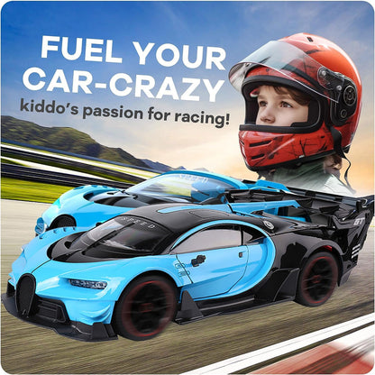 Haizol DIVO Remote Control Car for Boys Girls, 1:14 Scale 15Km/h Fast RC Race Cars with Open Door With Front and Rear Lights 2.4Ghz