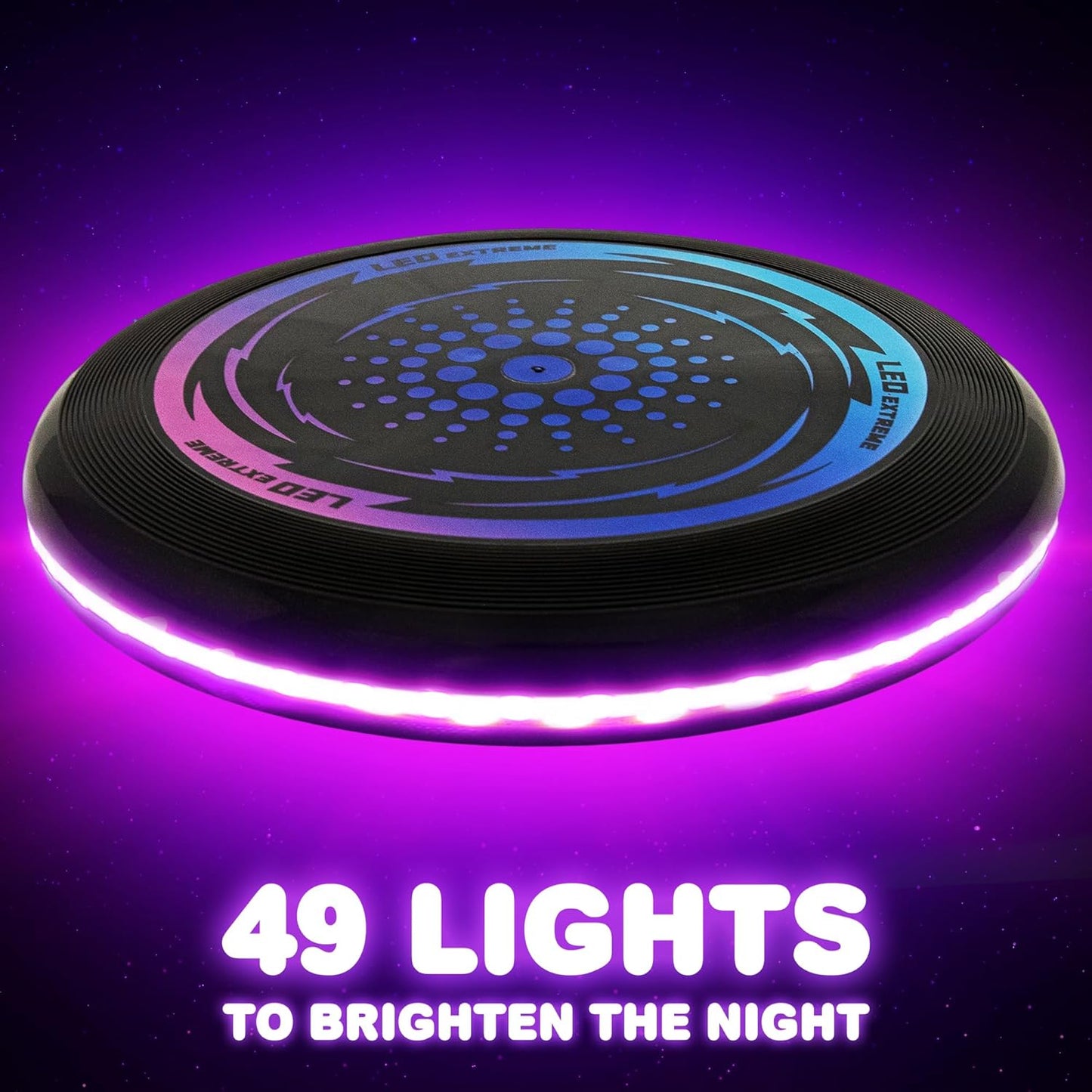ألتيميت فريسبي LED، فريسبي LED، قرص طائر مضيء مع 49 مصباح LED، قرص طائر ناعم مضيء للبالغين والأطفال