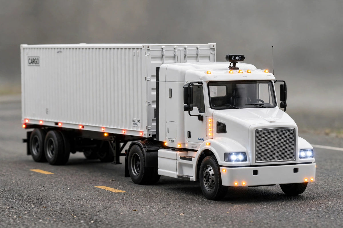 4G RC Semi Truck Tractor Trailer with LED Lights Sounds