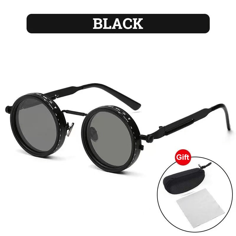 Adjustable Rounded  Lenses Retro Sunglasses