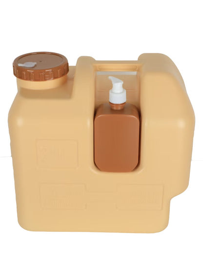 Camping water tank 20 Liter with tap and soap dispenser, plastic Water Container