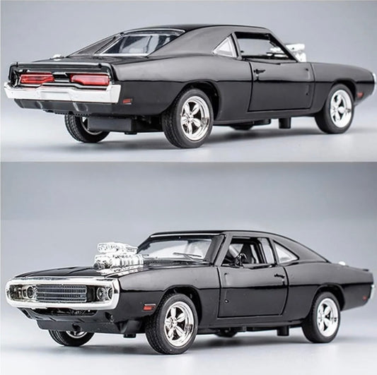 Haizol Fast & Furious 7 Dodge Charger 1:24 Scale Metal Pullback Openable Doors Flashing Light and Musical