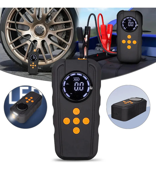 HiMK CM-315 Portable Car Jump Starter With Air Compressor, Emergency Power Bank & LED