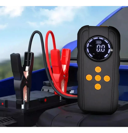HiMK CM-315 Portable Car Jump Starter With Air Compressor, Emergency Power Bank & LED