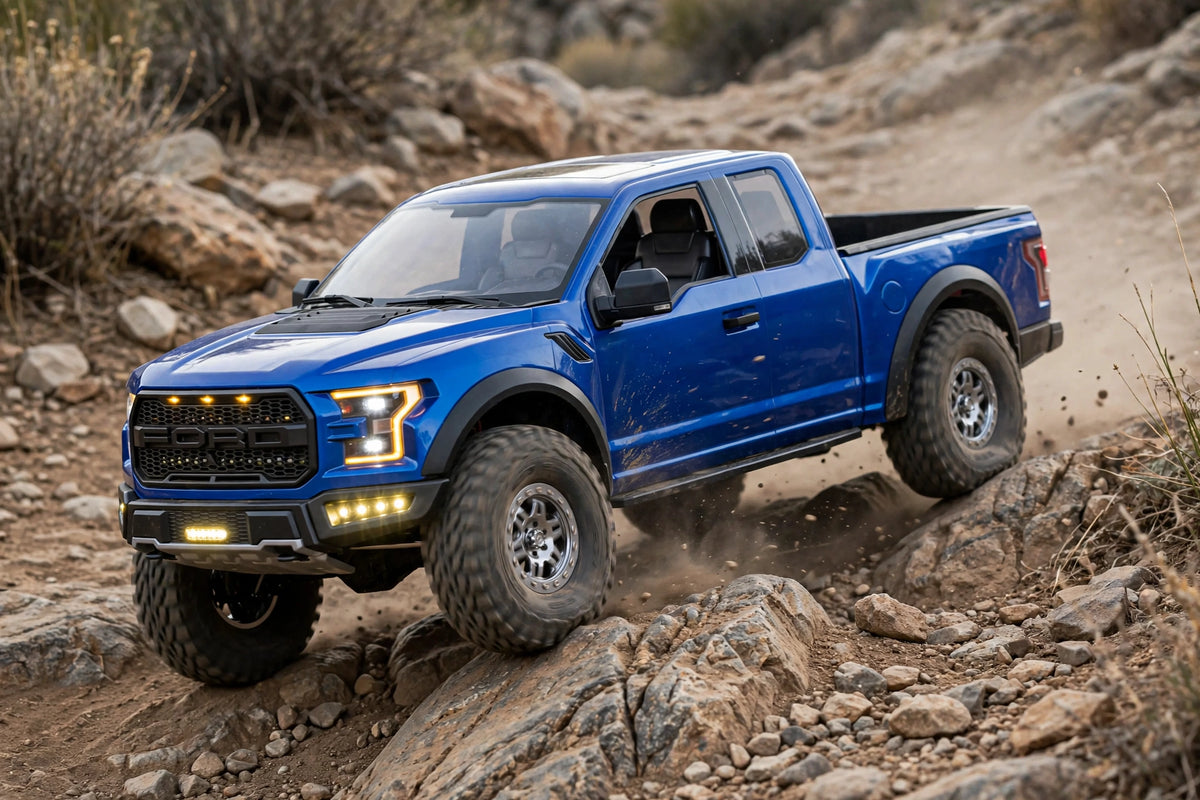 Traction Hobby Ford F-150 Raptor 1/8 Scale RTR 4WD RC Crawler - IFS / 2-Speed / Diff Locks | TH8F150B - Licensed
