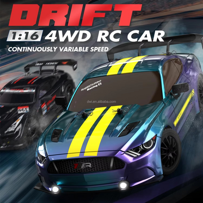 Haizol RC Drift Car 4WD 30+KM/H Full Proportional High Speed RC Car RTR with LED Lights and Drifting Tires Racing Sport Toy for Adults Boys Girls Kids(Green)