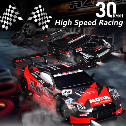 Haizol RC Drift Car 4WD 30+KM/H Full Proportional High Speed RC Car RTR with LED Lights and Drifting Tires Racing Sport Toy for Adults Boys Girls Kids(Green)