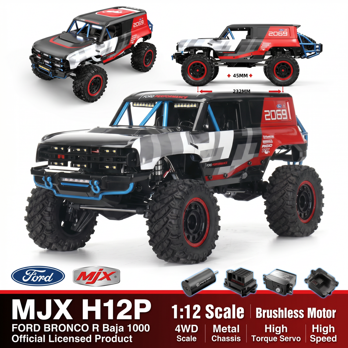 MJX H12P - Brushless RC CAR H12P Ford Bronco