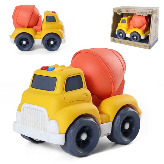 Haizol Toddler Car Toys for 1-3 Year Old, BPA Free, Phthalates Free, PVC, Mixer Cement, Birthday Gifts Dishwasher Safe, Recycled Plastic