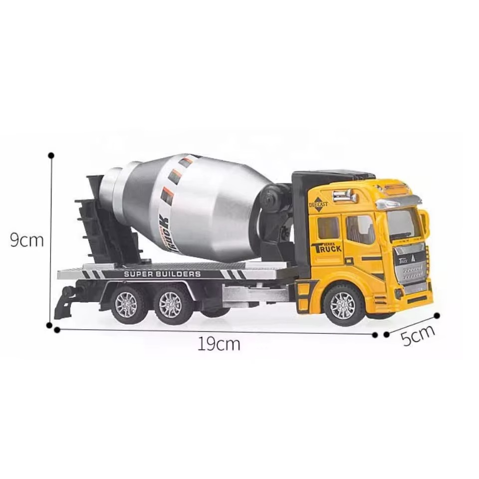 Haizol Engineering Truck Model Cement Concrete Mixer 1:50 Scale Dumpers Diecasts Toy Vehicles for Boys Concrete Mixer
