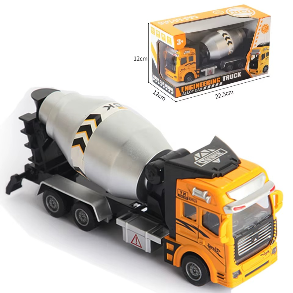 Haizol Engineering Truck Model Cement Concrete Mixer 1:50 Scale Dumpers Diecasts Toy Vehicles for Boys Concrete Mixer