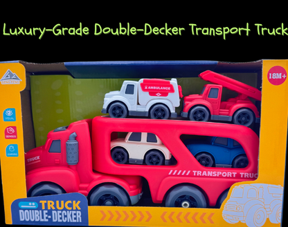 Haizol Toddler Carrier Truck Transport Vehicles Toys - 5 in 1,Lights and Music Kids Toy Cars for Toddlers 1-3