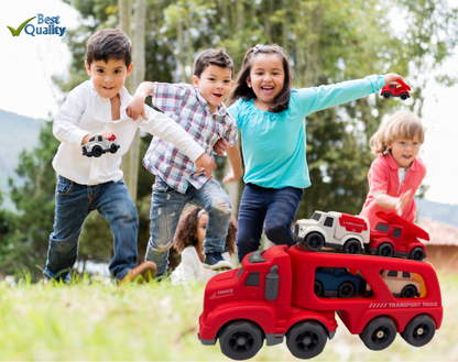 Haizol Toddler Carrier Truck Transport Vehicles Toys - 5 in 1,Lights and Music Kids Toy Cars for Toddlers 1-3