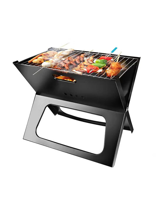 Portable BBQ Charcoal Grill Black 44x27.5 CM