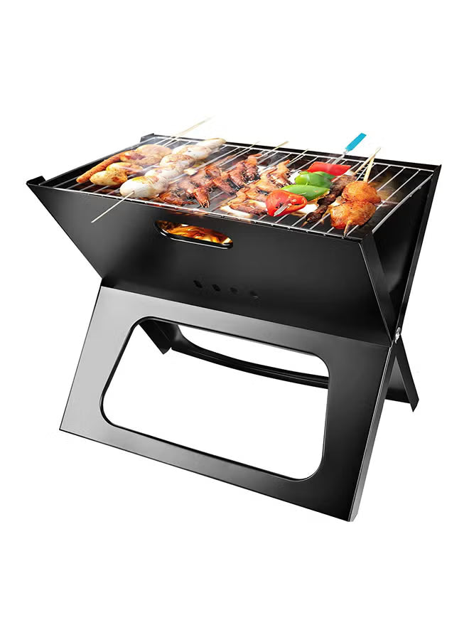 Portable BBQ Charcoal Grill Black 44x27.5 CM
